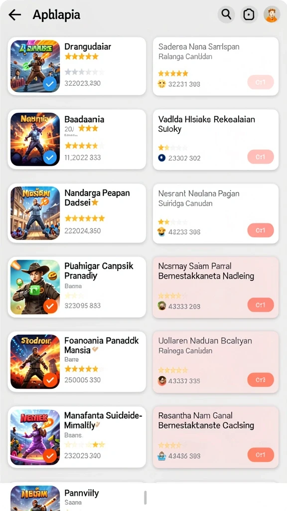 id66 - Screenshot menunjukkan layar utama permainan dengan karakter yang dapat dipilih.